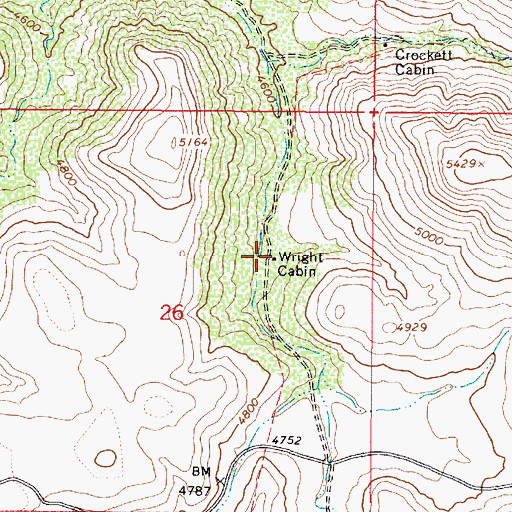 Topographic Map of Wright Cabin, AZ