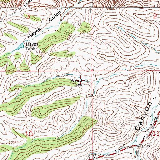 Topographic Map of Wyatt Tank, AZ