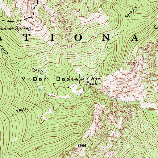 Topographic Map of Y Bar Tanks, AZ