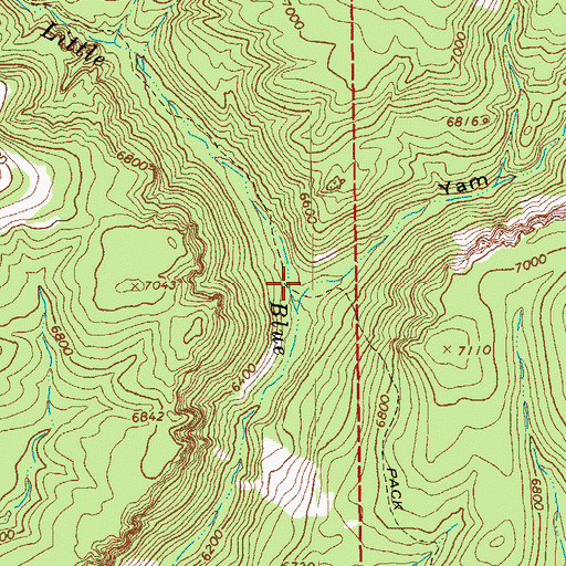 Topographic Map of Yam Canyon, AZ