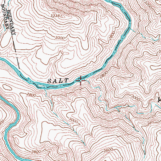 Topographic Map of Yankee Joe Canyon, AZ