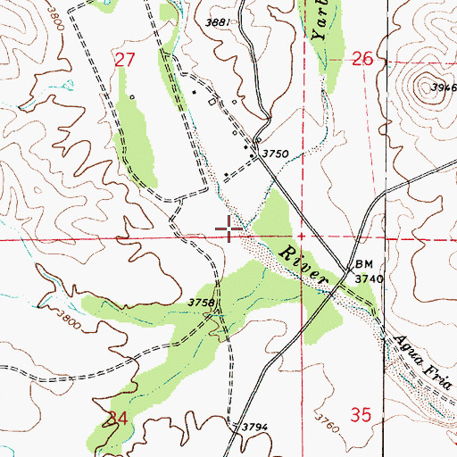 Topographic Map of Yarber Wash, AZ
