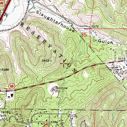 Topographic Map of Yavapai-Prescott Reservation, AZ
