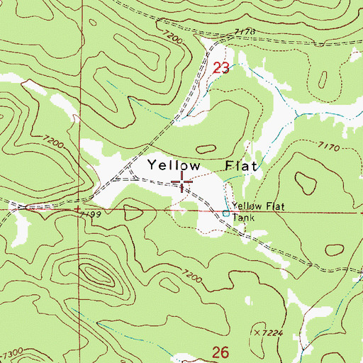 Topographic Map of Yellow Flat, AZ