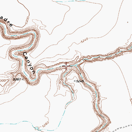 Topographic Map of Yellow Jacket Canyon, AZ