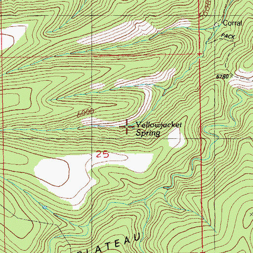 Topographic Map of West Yellowjacket Spring, AZ