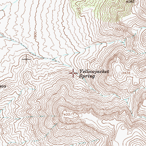 Topographic Map of Yellowjacket Spring, AZ