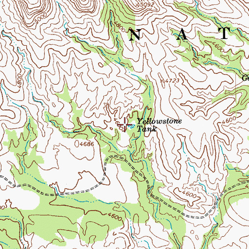Topographic Map of Yellowstone Tank, AZ