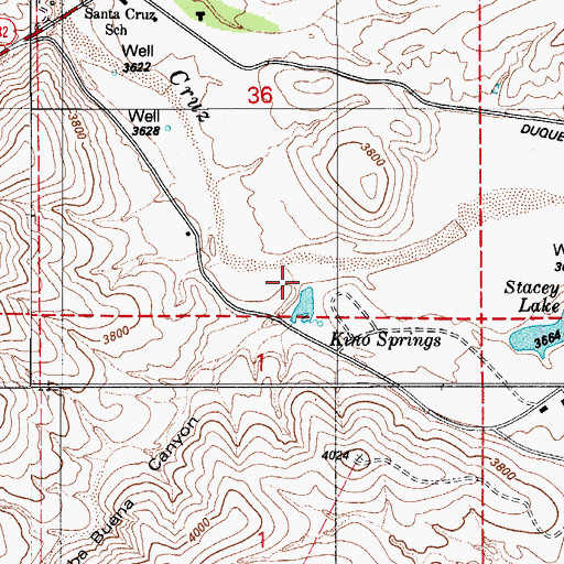 Topographic Map of Yerba Buena Canyon, AZ
