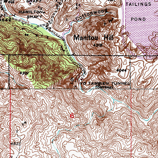 Topographic Map of Yo Tambien Tunnel, AZ