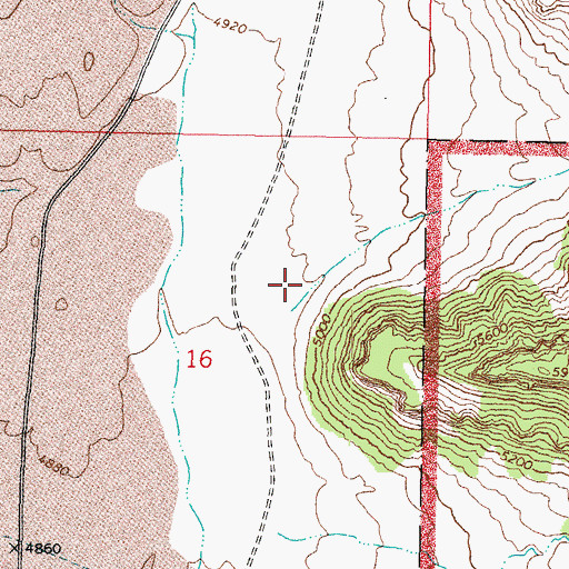 Topographic Map of Cunninghams Canyon, AZ