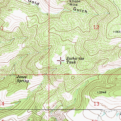 Topographic Map of Zachariae Tank, AZ