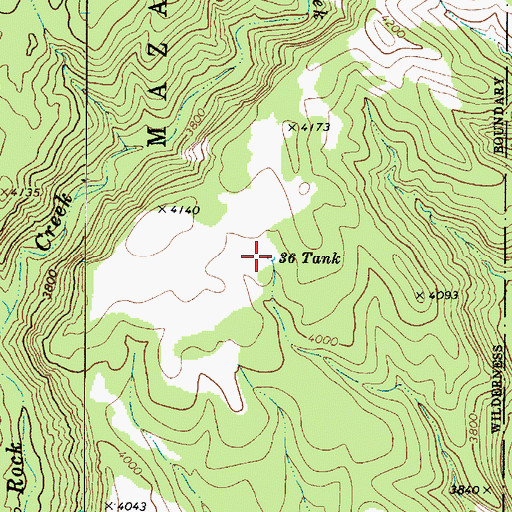 Topographic Map of Thirtysix Tank, AZ