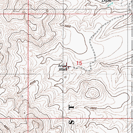Topographic Map of Anita Well, AZ