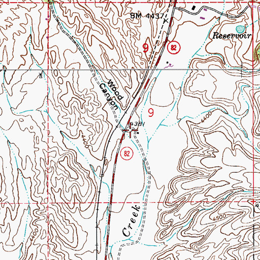 Topographic Map of Ashburn (historical), AZ