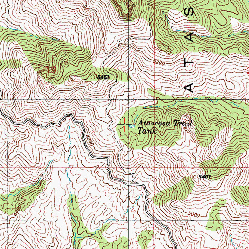 Topographic Map of Atascosa Trail Tank, AZ
