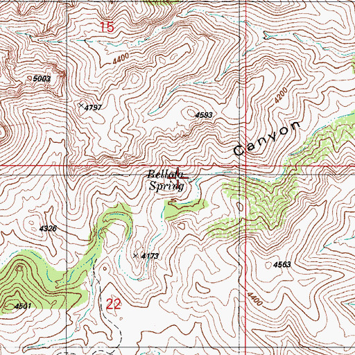 Topographic Map of Bellota Spring, AZ