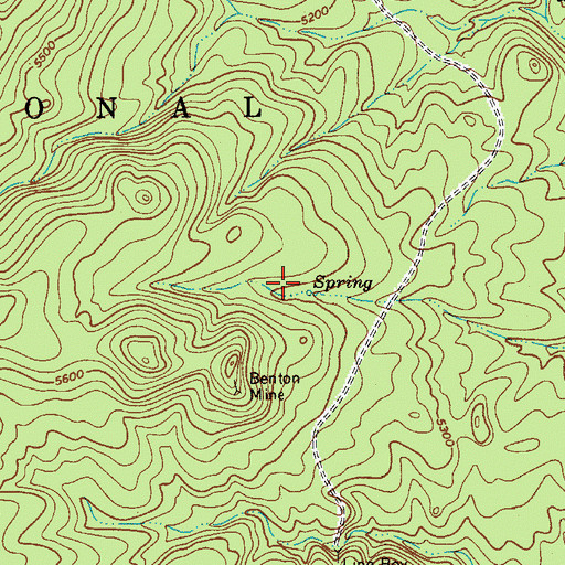Topographic Map of Benton Spring, AZ
