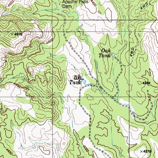 Topographic Map of Big Tank, AZ