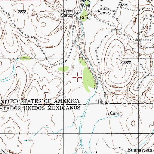 Topographic Map of Brickwoods Ranch (historical), AZ