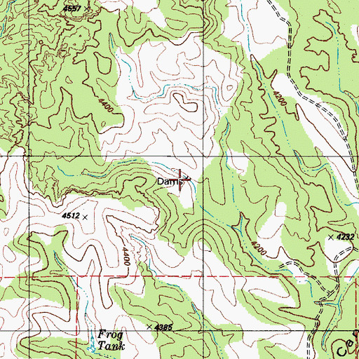 Topographic Map of Broken Tank, AZ
