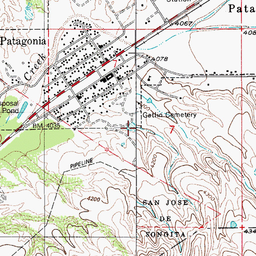 Topographic Map of CCC Canyon, AZ