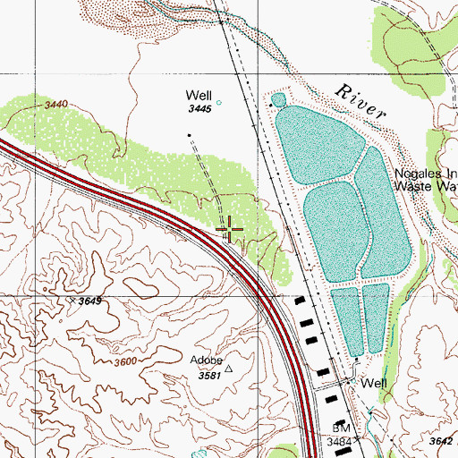 Topographic Map of Calabasas Store (historical), AZ