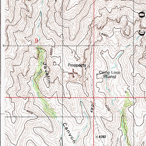 Topographic Map of Camp Loco (historical), AZ