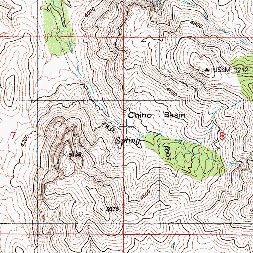 Topographic Map of Chino Basin, AZ