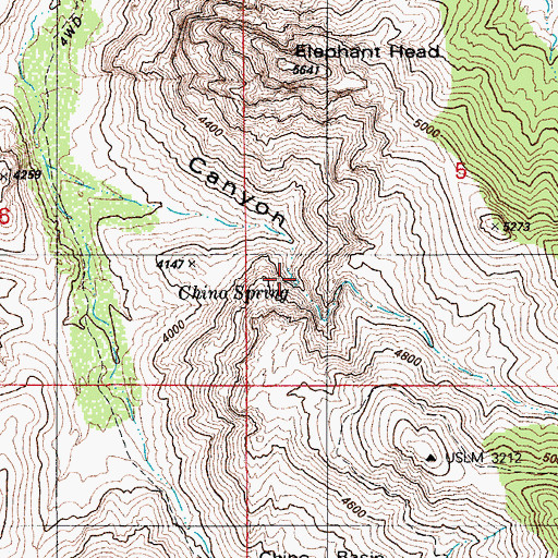 Topographic Map of Chino Spring, AZ
