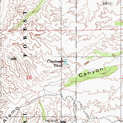 Topographic Map of Cowhead Tank, AZ