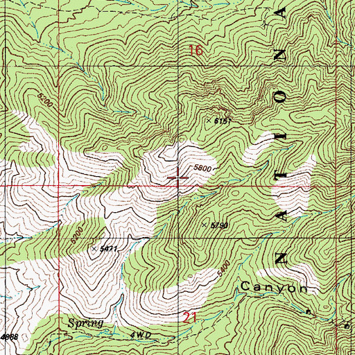 Topographic Map of Devils Cash Box, AZ