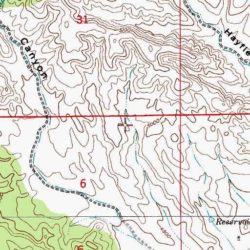 Topographic Map of East Three Tank, AZ