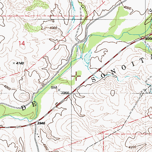Topographic Map of Flux (historical), AZ