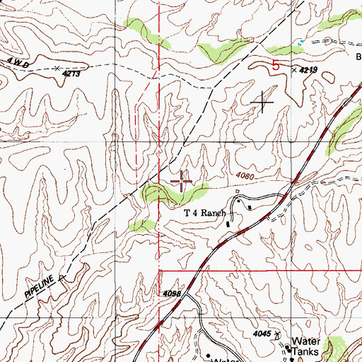 Topographic Map of G Castro (historical), AZ