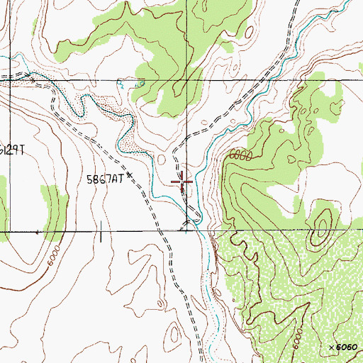 Topographic Map of Cutfoot Wash, AZ
