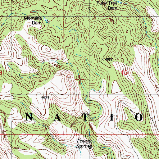 Topographic Map of Granite Dam, AZ