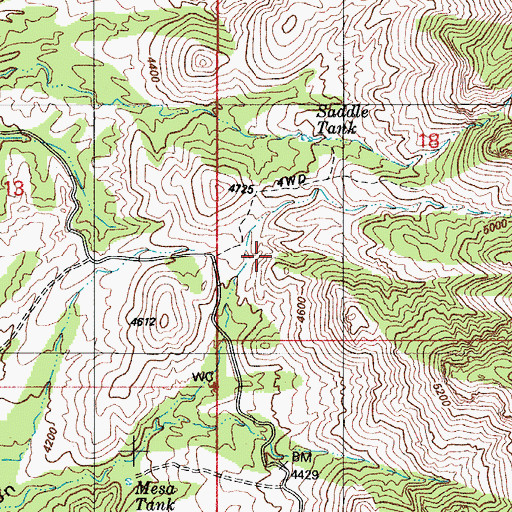 Topographic Map of Gray Well, AZ