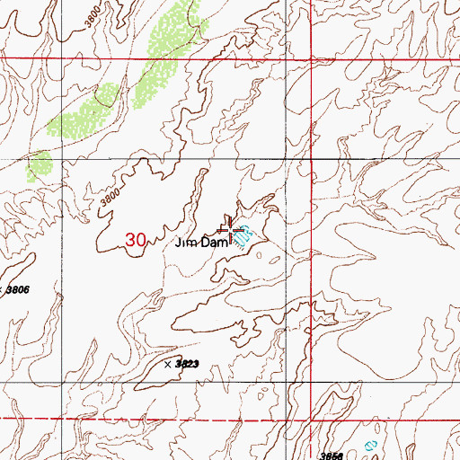 Topographic Map of Jim Dam, AZ