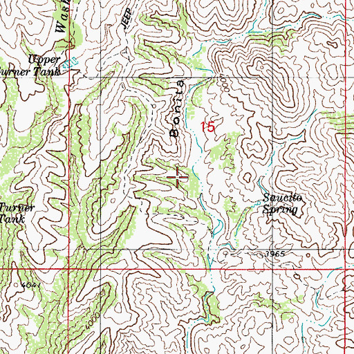 Topographic Map of Juan Encinas (historical), AZ