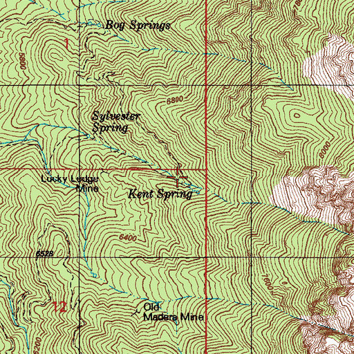 Topographic Map of Kent Spring Trail 156, AZ