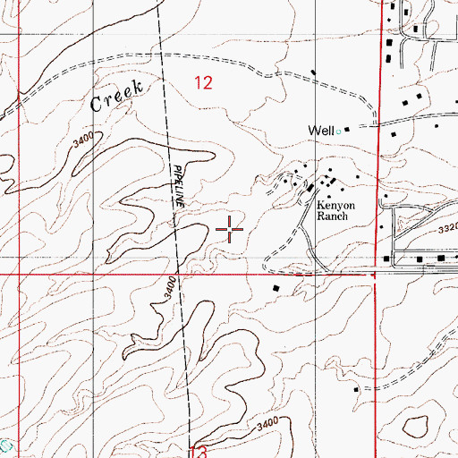 Topographic Map of Kenyon Tank, AZ