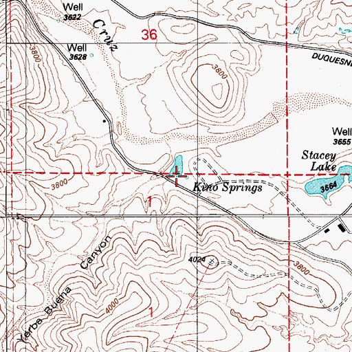 Topographic Map of Kino Springs, AZ