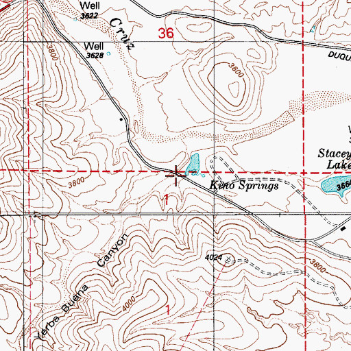 Topographic Map of Kino Springs Dam, AZ