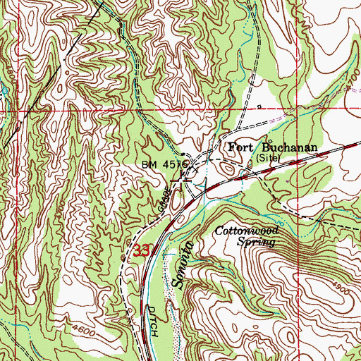 Topographic Map of Larimore (historical), AZ