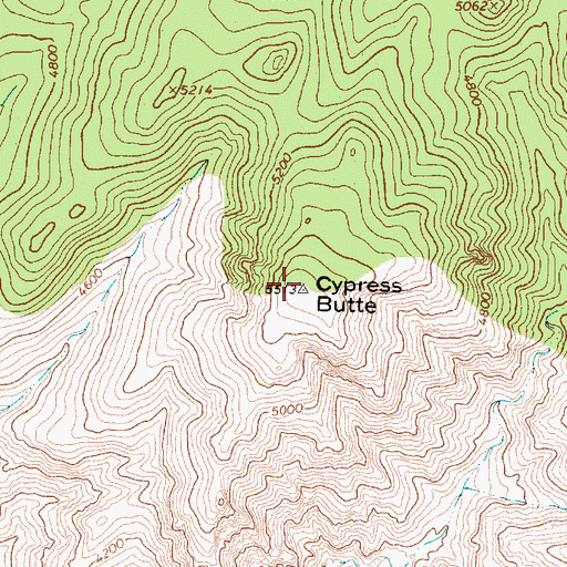 Topographic Map of Cypress Butte, AZ