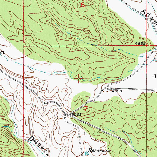 Topographic Map of Lower One Tank, AZ