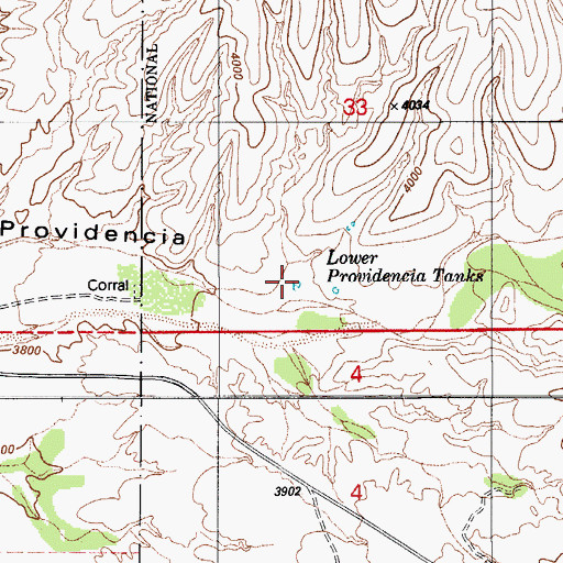 Topographic Map of Lower Providencia Tanks, AZ