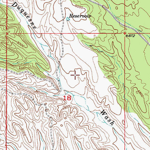 Topographic Map of Lower Thirteen Tank, AZ