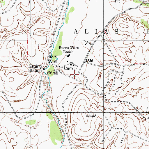 Topographic Map of Lows Ranch, AZ